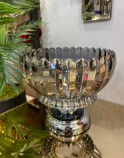 ayaklı yuvarlak derin kase gümüş