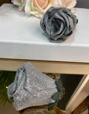 yapay eva gül 2´li gümüş 2