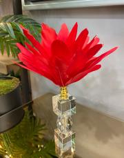 kristal tüy kırmızı