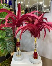 2´li kristal mermer tüy kırmızı