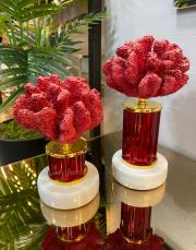 2´li mermer mercan kırmızı