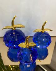 3 lü kristal elma mavi