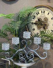 5 kollu şamdan gümüş