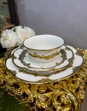 saraylı yemek takımı 24 parça gold