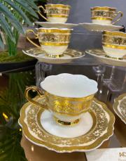 queen vıctorıa 6 lı altın fincan takımı altın 2