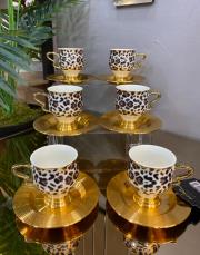 leopar luxury 6 lı fincan takımı 