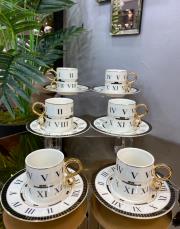 6 lı timeless siyah fincan takımı 