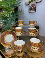 6 lı hadley luxury pembe  fincan takımı 