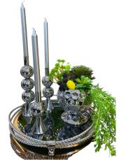 tepsili kombin 5 parça gümüş