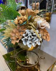 zincir saksı çiçek arajmanı eskitme