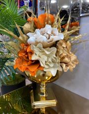 ayaklı çiçek arajmanı gold