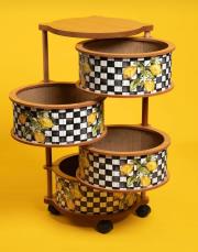 ahşap yuvarlak linda sebzelik 