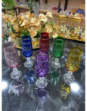 kahve yanı su bardak seti renkli 6 lı 