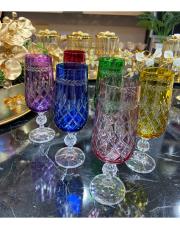 kahve yanı su bardak seti renkli 6 lı  2