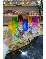 kahve yanı su bardak seti renkli 6 lı 