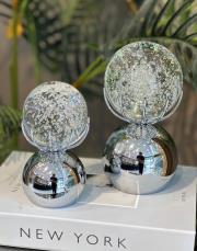 2 li ahtapot kristal gümüş