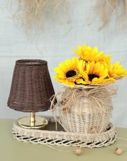 rattan acı kahve kombin set 