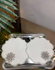 kahve peçetesi 6 lı gümüş