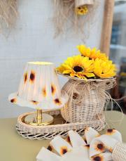 ayçiçek model rattan set sarı