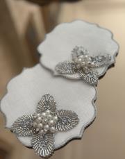 papatya incili  6 lı kokteyl peçete gümüş