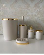 mika 5 li banyo seti gold şerit krem