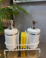 mutfak sıvı sabunluk seti gri