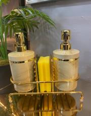 mutfak sıvı sabunluk seti taş