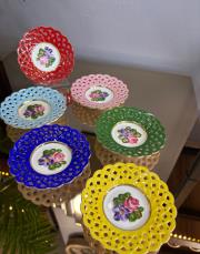 el boyaması çay tabağı seti 