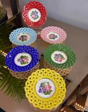 el boyaması çay tabağı seti  2