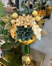 cam ayak büyük çiçek arajmanı siyah yeşil