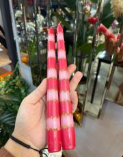 el yapımı 2 li mum kırmızı