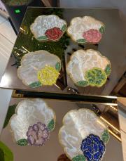 6 lı kasnak işi kokteyl peçete seti 