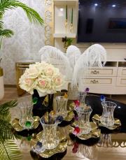 lale model kristal çay seti  2