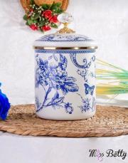 emaye 2 li kavanoz seti blue life mavi