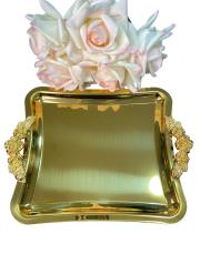 güllü kulplu tepsi adeti gold