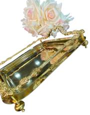 çok çiçekli ayaklı tepsi adet gold 2