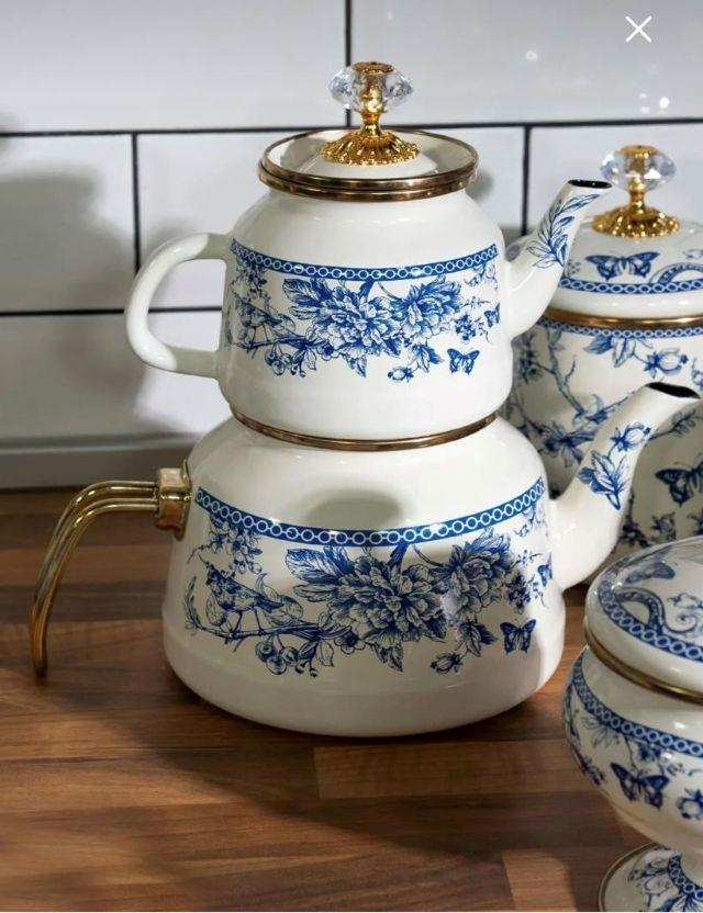 Emaye Çaydanlık Blue Life